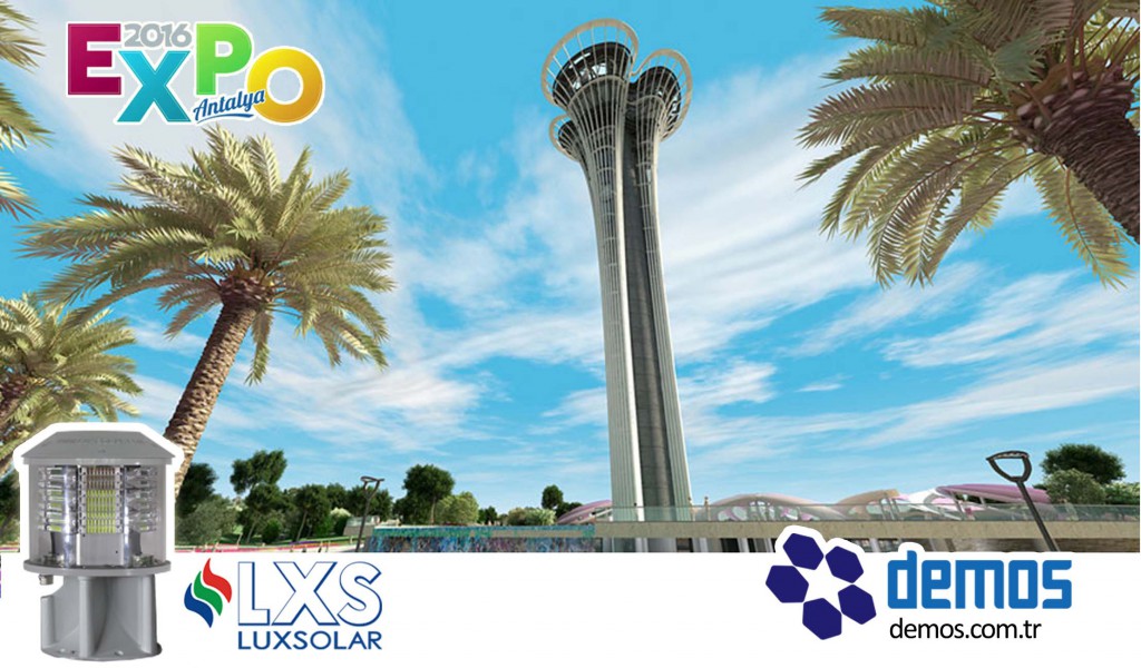 Expo 2016 Antalya'nın uçak ikaz aydınlatması tercihi Luxsolar