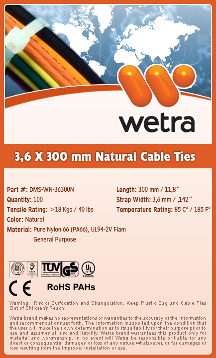 Wetra plastik kablo bağları